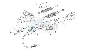 Pegaso Strada-Trail 650 ie drawing Central stand