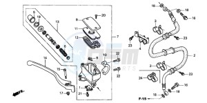 FJS600A SILVER WING drawing FR. BRAKE MASTER CYLINDER (FJS6001/2/D3/D4/D5)