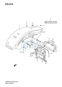 VZ800 (E3-E28) MARAUDER drawing REAR FENDER (VZ800ZK7)