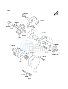 KFX400 KSF400A6F EU drawing Oil Pump