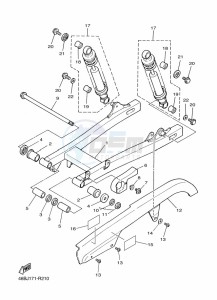 XV250 XV250M (BJP3) drawing REAR ARM & SUSPENSION