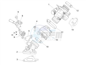 SPRINT 125CC 4T 3V IGET E4 ABS (APAC) drawing Throttle body - Injector - Induction joint