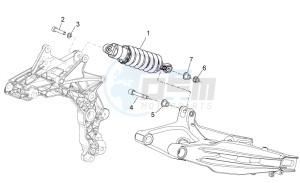 Dorsoduro 750 ABS USA-CND (NAFTA) (CND, USA) drawing Rear shock absorber