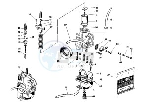 MITO EVOL.125 drawing CARBURETOR DELL'ORTO