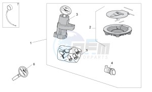 1200 Sport 8V drawing Lock hardware kit