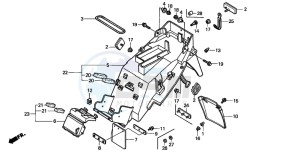 VTR1000F SUPER HAWK drawing REAR FENDER