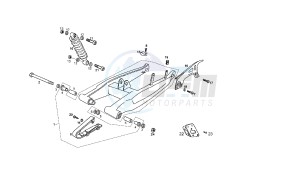 SENDA SM X TREM - 50 CC X TREM EU2 drawing SWING ARM - SHOCK ABSORBER