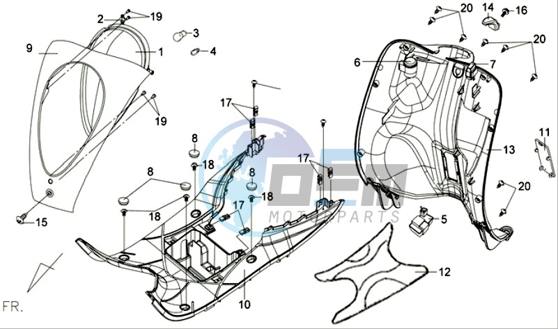 FRONT COVER /  HEAD LAMP / FLOOR PANEL