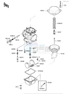 EL 250 B [ELIMINATOR[ (B2-B3) [ELIMINATOR drawing CARBURETOR PARTS