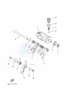 YFM450FWB KODIAK 450 (BJ5X) drawing SHIFT CAM & FORK