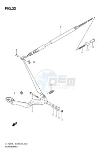 LT-F250 (E28-E33) drawing REAR BRAKE