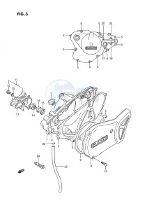 RM80 (E24) drawing CRANKCASE COVER-WATER PUMP (MODEL G H)