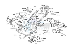 XCITING 400 drawing Frame Body