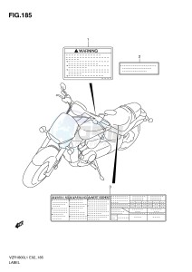 VZR1800 (E2) INTRUDER drawing LABEL (VZR1800L1 E24)