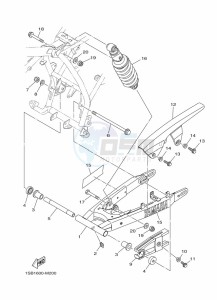 XTZ125E XTZ125 (1SBM) drawing REAR ARM & SUSPENSION