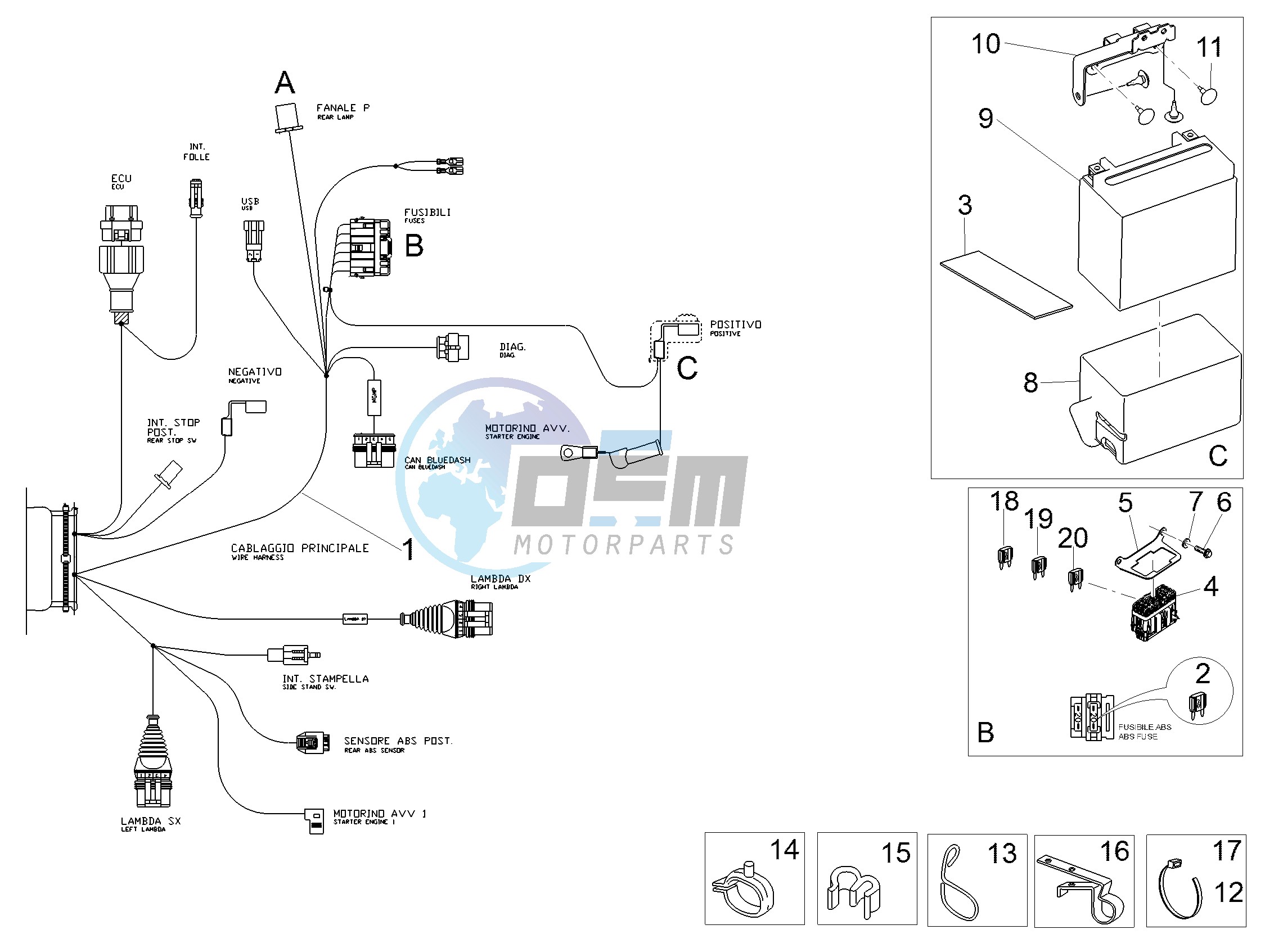 Rear electrical system