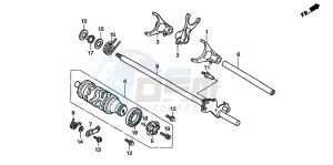 CBF600SA drawing GEARSHIFT DRUM (CBF600S6/SA6/N6/NA6)