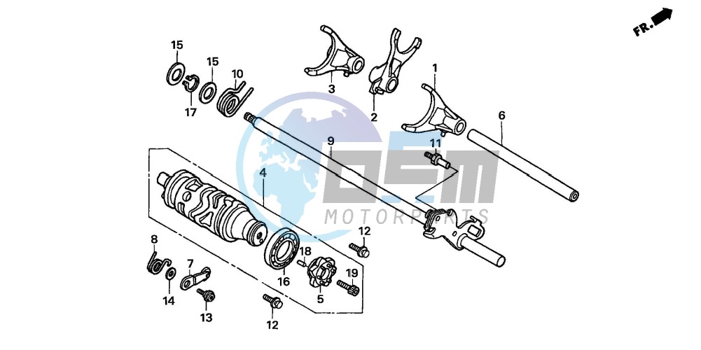 GEARSHIFT DRUM (CBF600S6/SA6/N6/NA6)