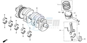 CB750F2 SEVEN FIFTY drawing CRANKSHAFT/PISTON