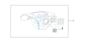 CBR125RW drawing REAR SEAT COWL ENERGY ORANGE