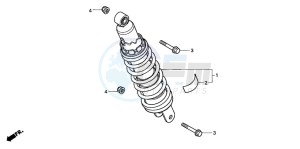 CB600F CB600F drawing REAR CUSHION (CB600F2/F22)