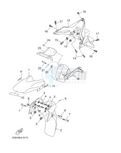 YPR125RA XMAX 125 ABS EVOLIS 125 ABS (2DM4) drawing FENDER