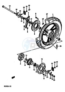 RG500 (E1) Gamma drawing REAR WHEEL