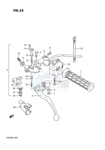 LT250R (E28) drawing LEFT HANDLE SWITCH