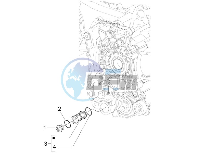 Flywheel magneto cover - Oil filter