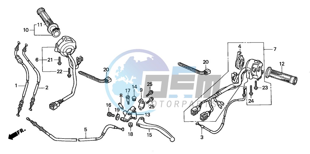 HANDLE LEVER/SWITCH/ CABLE (CB600F22)