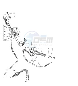 TZR RR 125 drawing STEERING HANDLE -CABLE