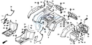 TRX350FM FOURTRAX drawing REAR FENDER