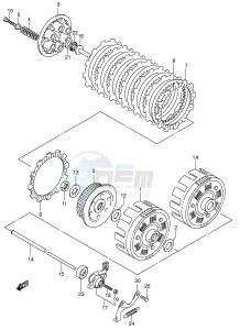 SV650S (E2) drawing CLUTCH