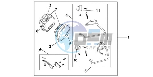 35 L PANNIER KIT GLORY RED