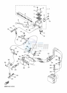 MT-25 MTN250-A (B4W1) drawing FRONT MASTER CYLINDER