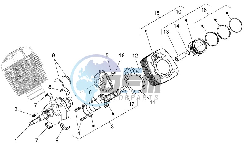 Crankshaft cpl.