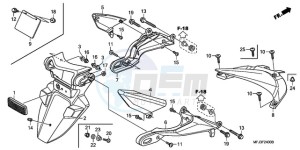 CBR600RAA UK - (E / ABS) drawing REAR FENDER