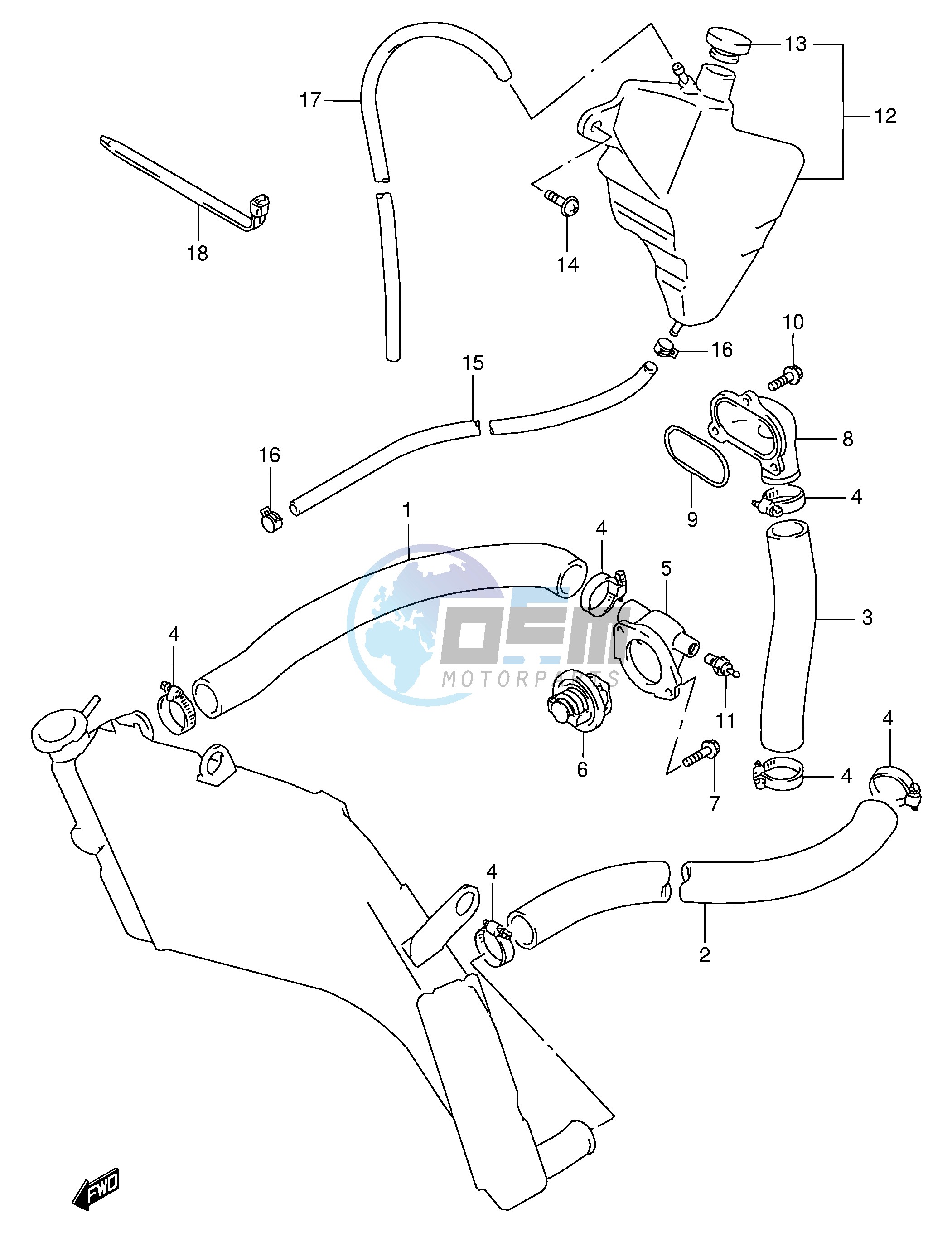 RADIATOR HOSE (MODEL T V)