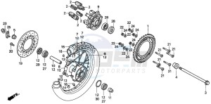 NX500 DOMINATOR drawing REAR WHEEL