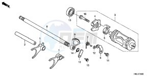 TRX500FAC drawing GEARSHIFT FORK/ GEARSHIFT DRUM