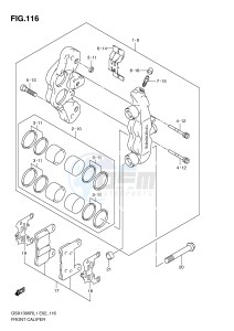 GSX1300R (E2) Hayabusa drawing FRONT CALIPER