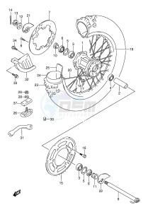 RMX250 (E1) drawing REAR WHEEL (MODEL N S T)