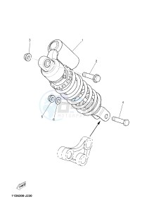 XT660Z (ABS) TENERE ABS (2BE2 2BE2 2BE2) drawing REAR SUSPENSION