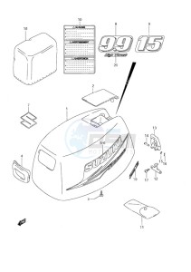 DF 9.9 drawing Engine Cover