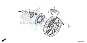 SH125SG SH300A UK - (E) drawing REAR WHEEL