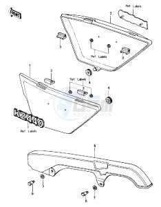 KZ 440 B (B1) drawing SIDE COVERS_CHAIN COVER -- 80 B1- -