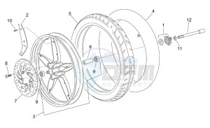 Scarabeo 100 (eng. Yamaha) drawing Front wheel