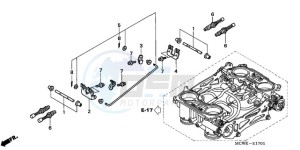 VFR800A9 France - (F / ABS CMF MME TWO) drawing THROTTLE BODY (COMPONENT PARTS)