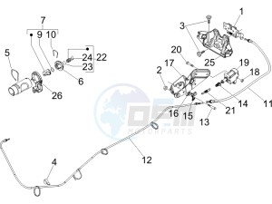 GTS 125 4T E3 drawing Locks