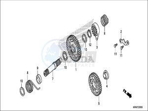 CRF250RH Europe Direct - (ED) drawing KICK STARTER SPINDLE